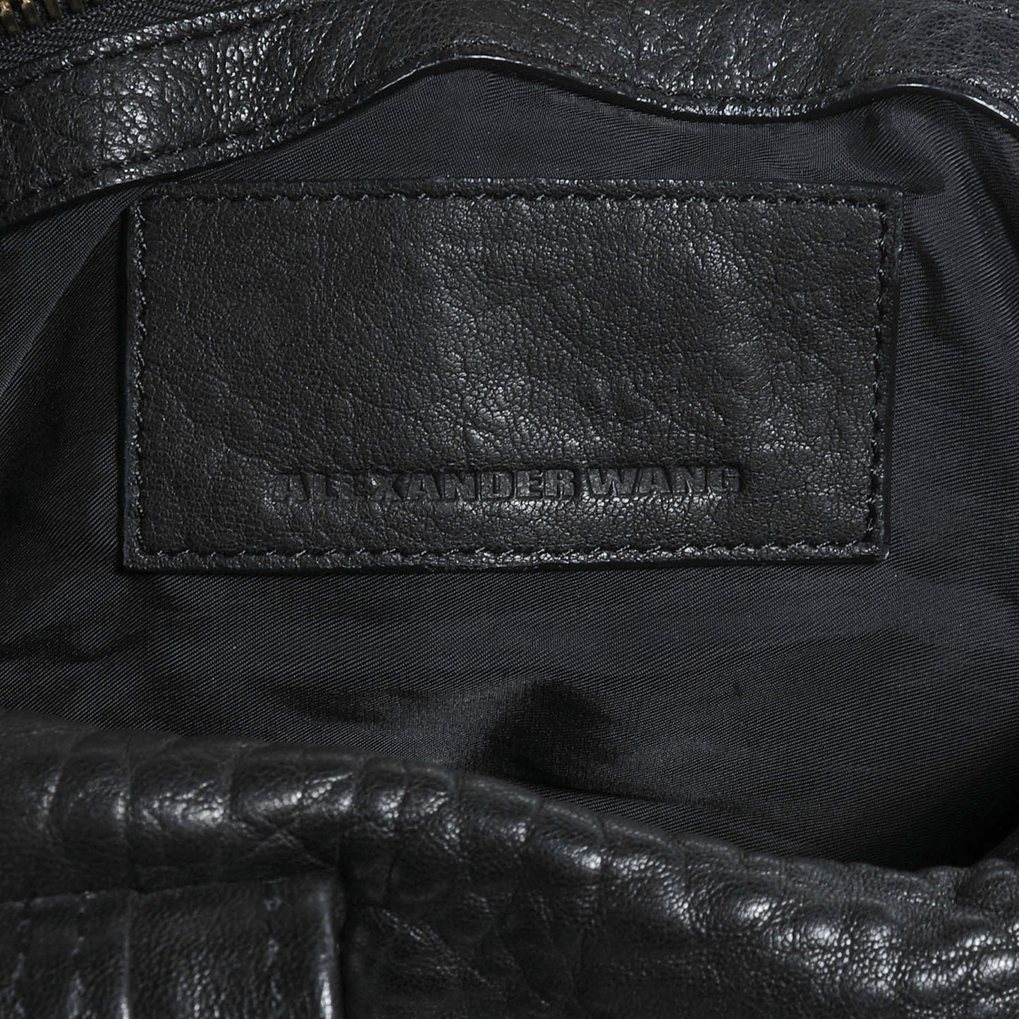 Leather Rocco w Gold Hardware Black