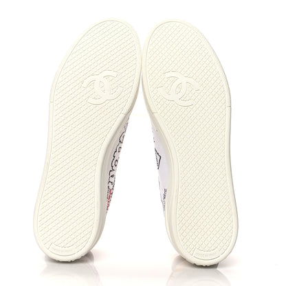 Chanel x Pharrell Williams Calfskin Womens Sneakers 37.5 White 5 of 8