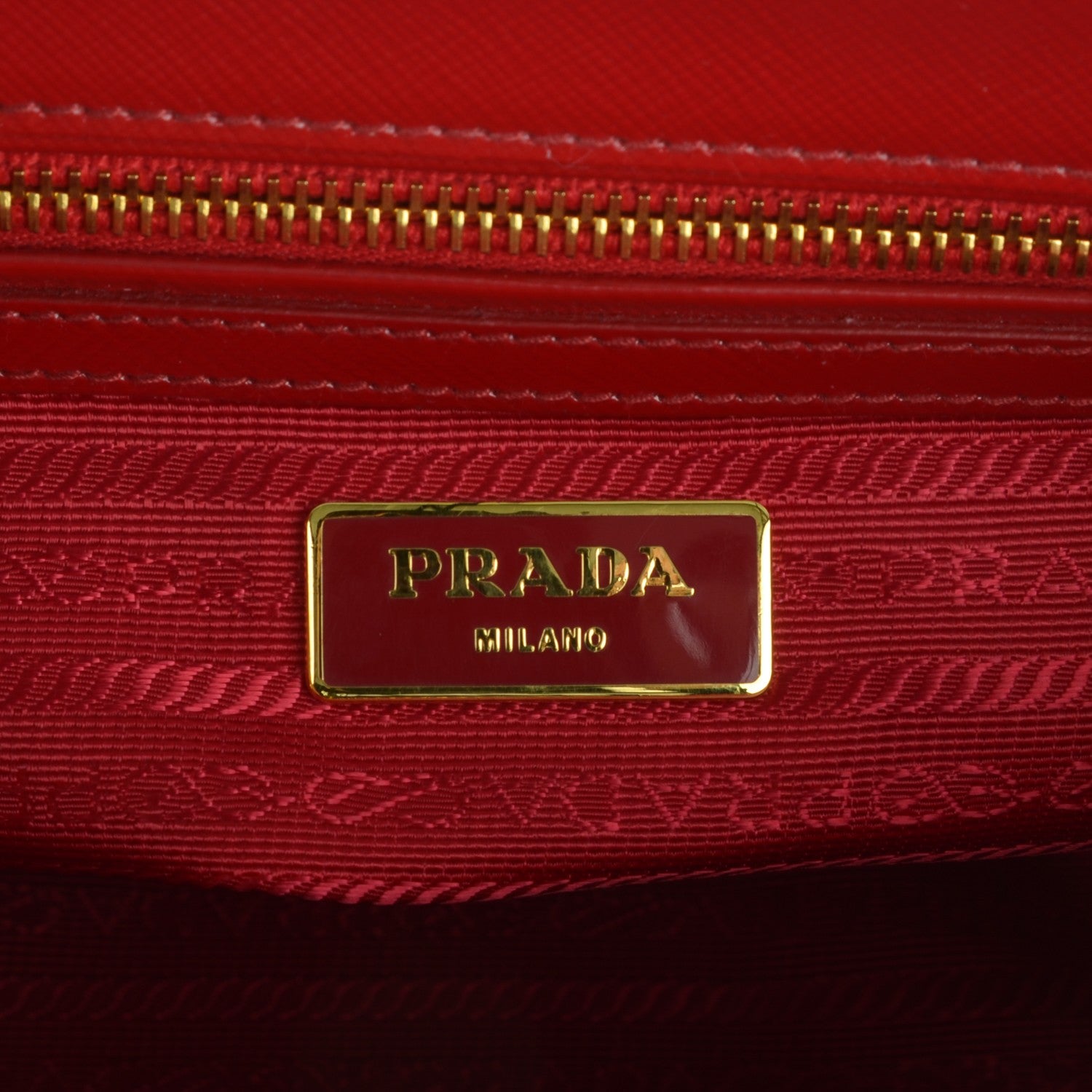 Prada Saffiano Vernice Mini Galleria Double Zip Tote Rosso 6 of 7
