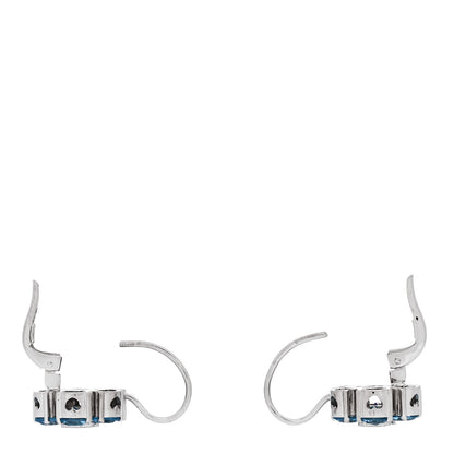 Pasquale Bruni PASQUALE BRUNI 18K White Gold Blue Topaz Tanzanite Flower Drop Earrings 3 of 5