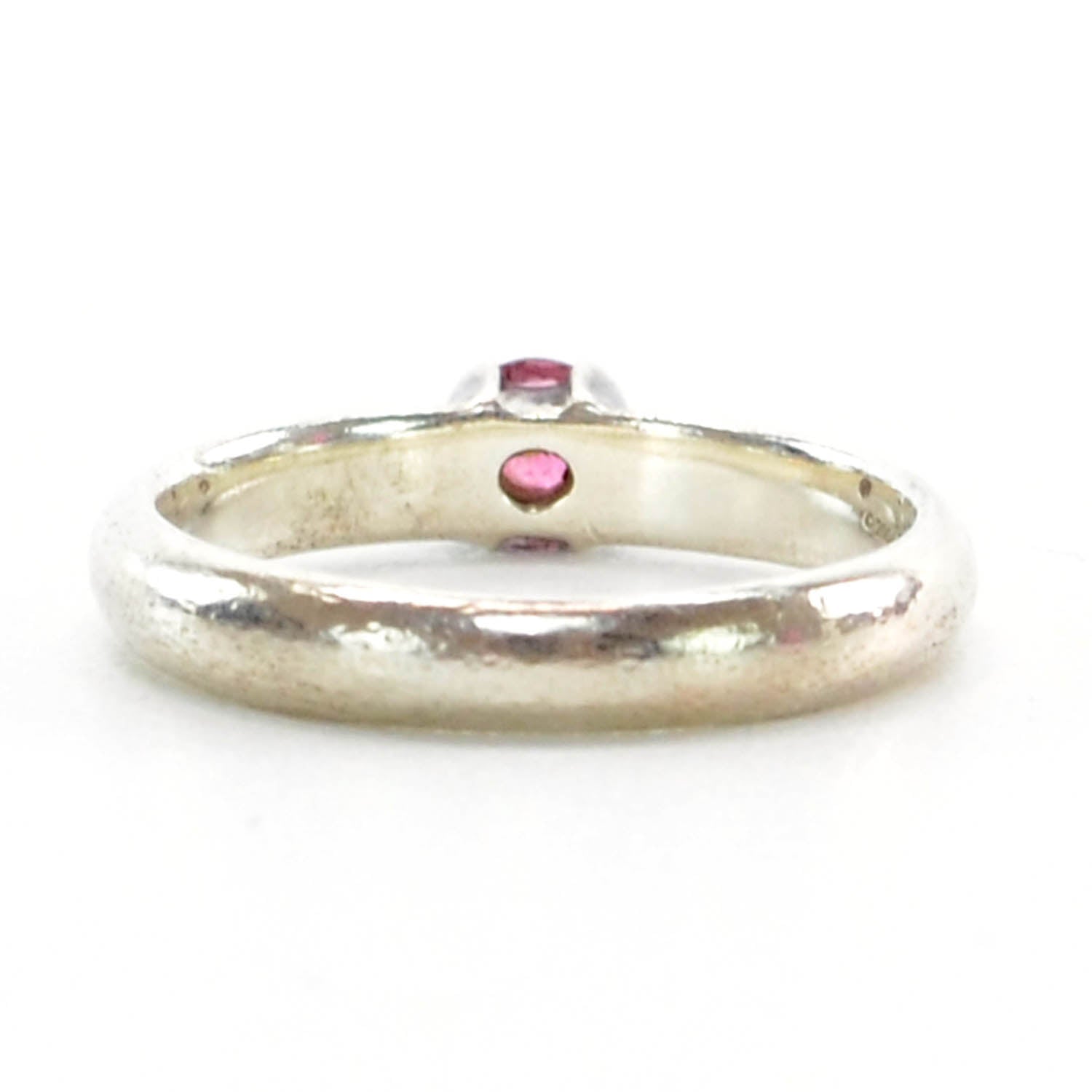 Tiffany Sterling Silver Pink Tourmaline Stacking Ring 7 5 of 5