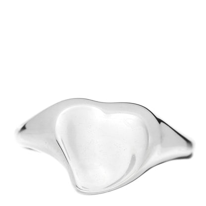 Tiffany Sterling Silver Elsa Peretti Full Heart Ring 49 4.75 1 of 5