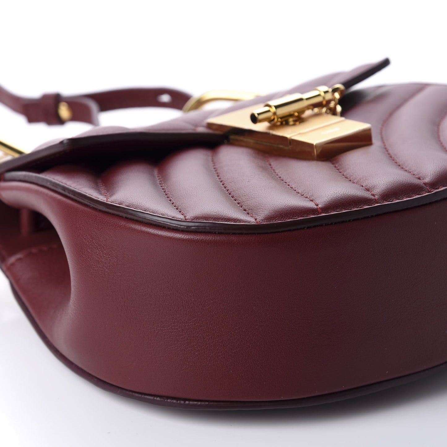 Calfskin Quilted Mini Drew Bijou Shoulder Bag Plum Purple