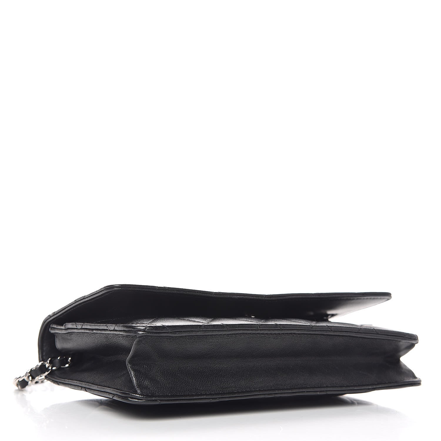 Chanel Lambskin Quilted Wallet On Chain WOC Black 4 of 10