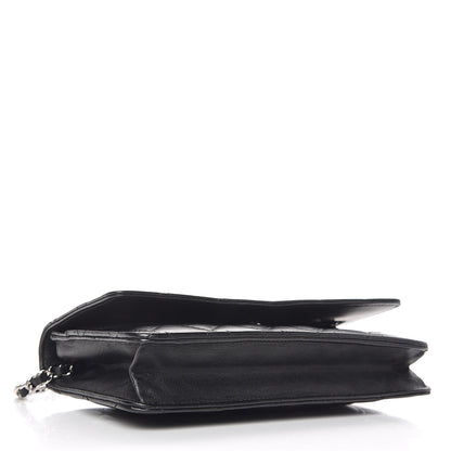 Chanel Lambskin Quilted Wallet On Chain WOC Black 4 of 10