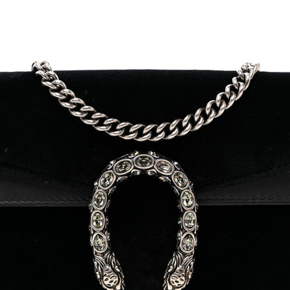 Gucci Suede Super Mini Dionysus Shoulder Bag Black 7 of 10