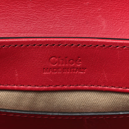 Chloe Calfskin Crocodile Embossed Mini C Double Carry Dusky Red 5 of 8