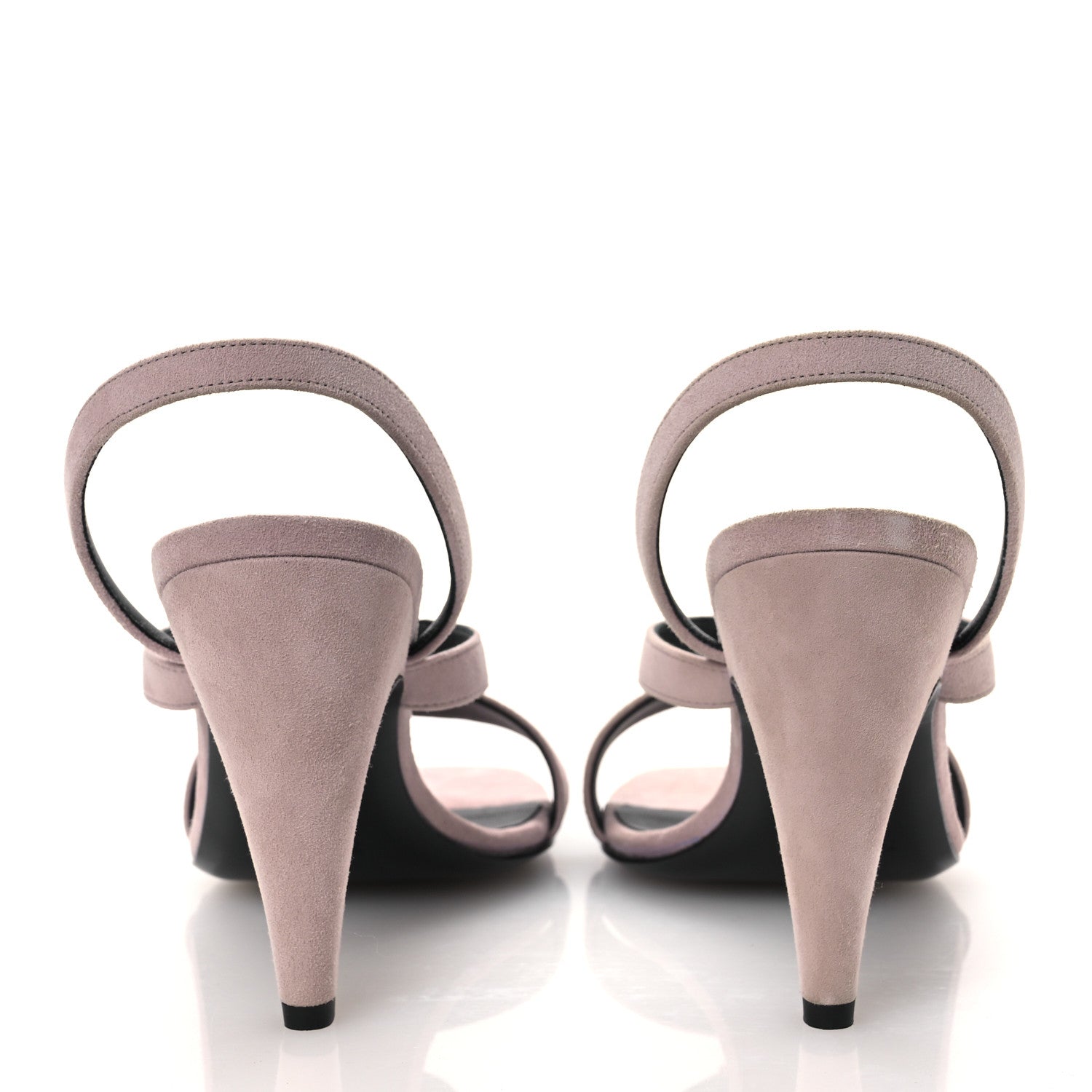 Hermes Suede Goatskin Glamour 95 Sandals 37 Rose Porcelaine 6 of 15