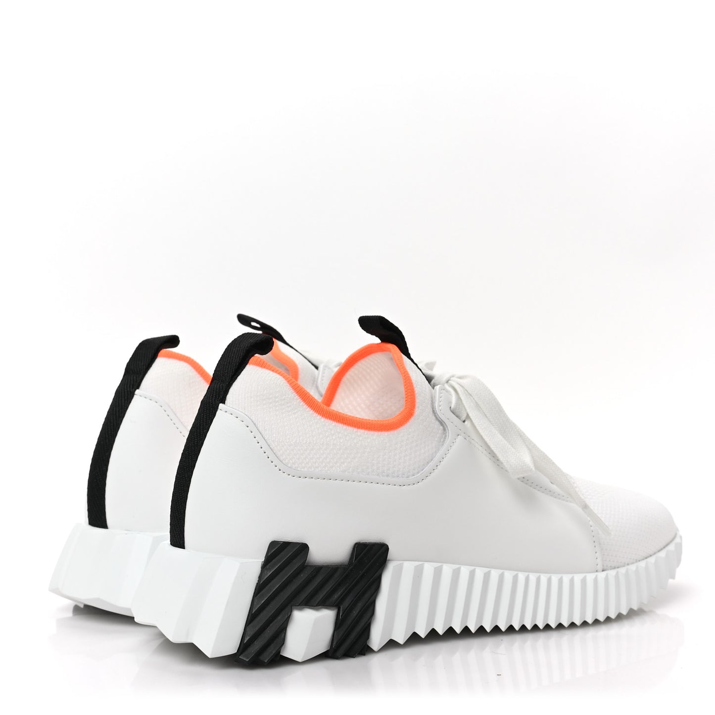 Knit Calfskin Depart Sneakers 38 White