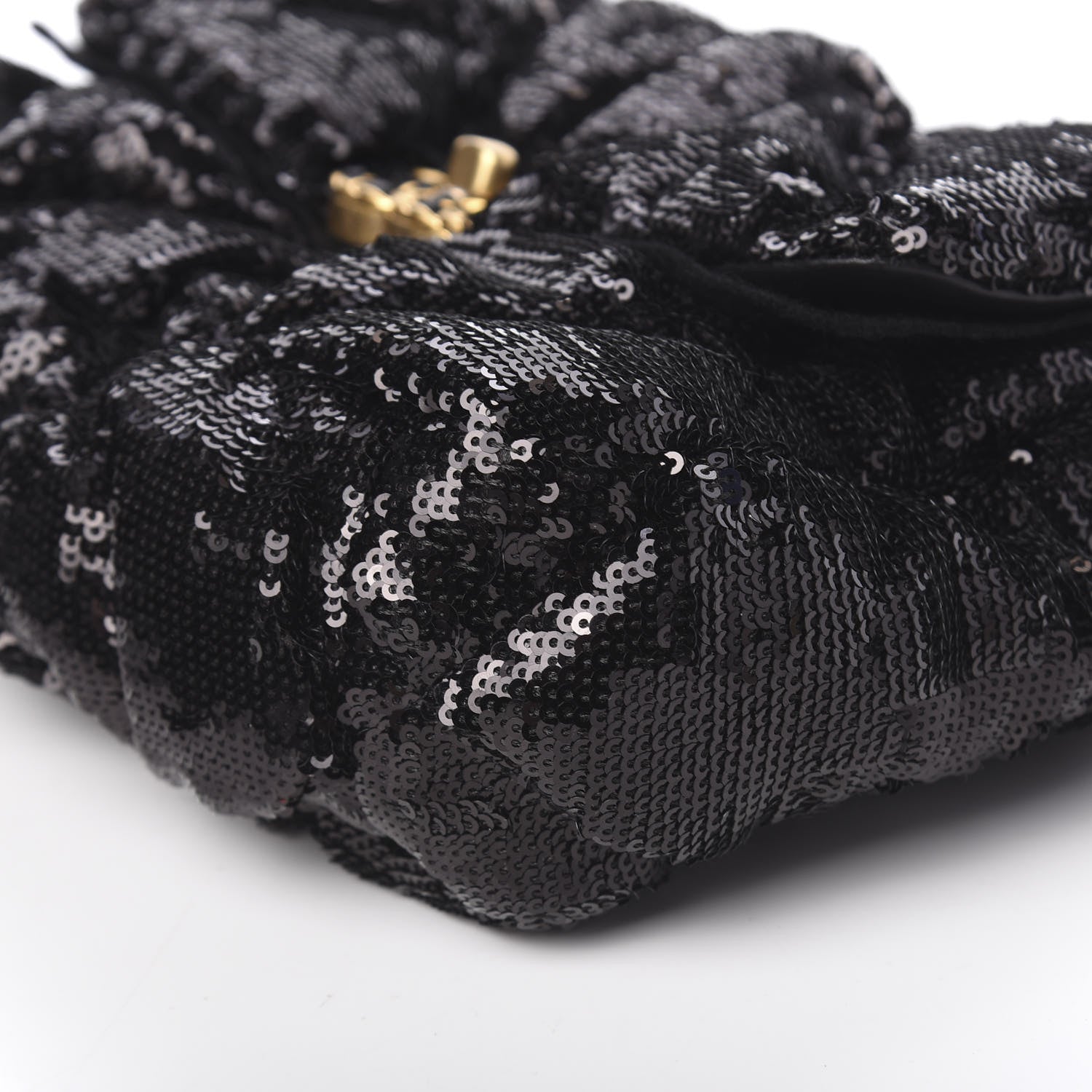 Chanel Sequin Quilted Medium 19 Flap Black 6 of 10