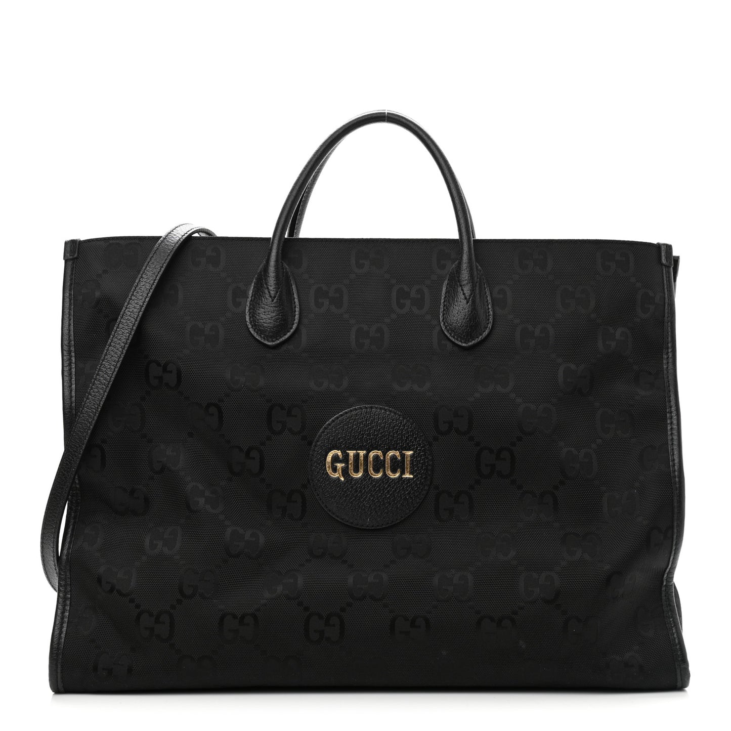 Econyl Nylon Monogram Large Off The Grid Tote Bag Black