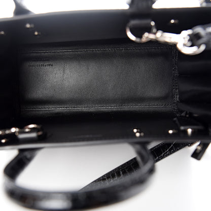 Saint Laurent Calfskin Crocodile Embossed Nano Sac De Jour Black 4 of 9