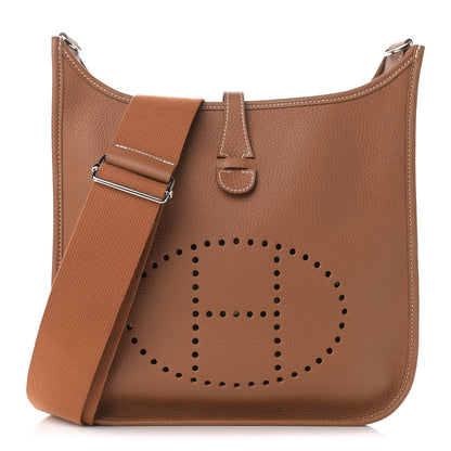 Hermes Taurillon Clemence Evelyne III PM Gold 1 of 9