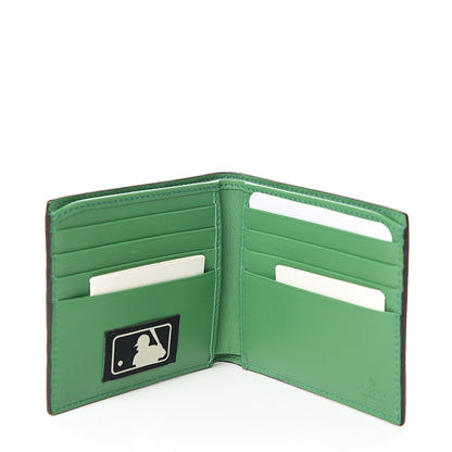 Gucci X MLB Guccissima SF Giants Embroidered Bi-Fold Wallet New Shamrock Deep Orange 4 of 7