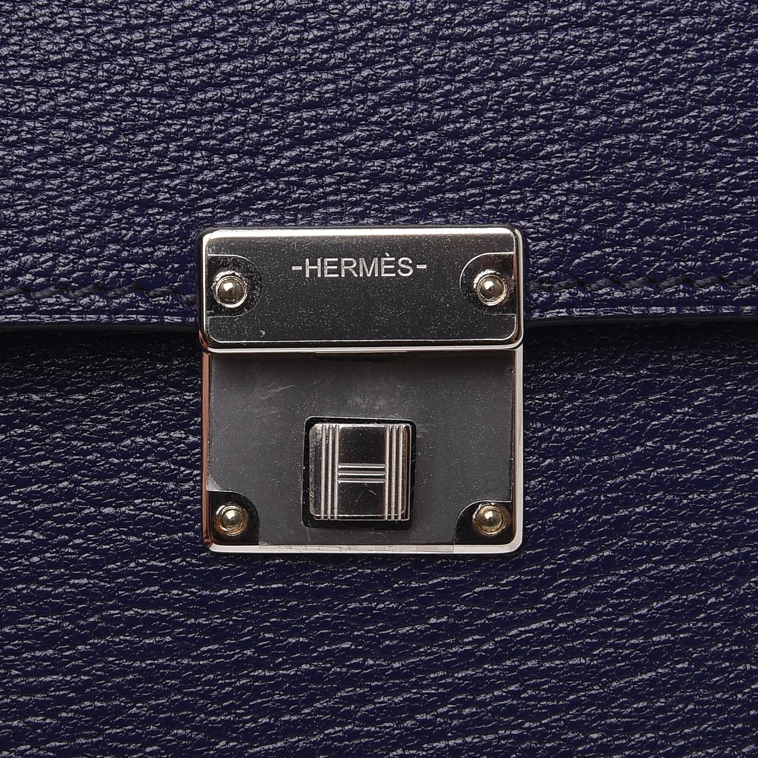 Hermes Chevre Mysore Mini Clic Card Holder Bleu Encre 8 of 11
