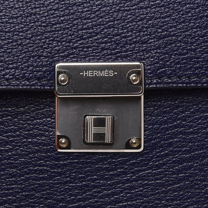 Hermes Chevre Mysore Mini Clic Card Holder Bleu Encre 8 of 11