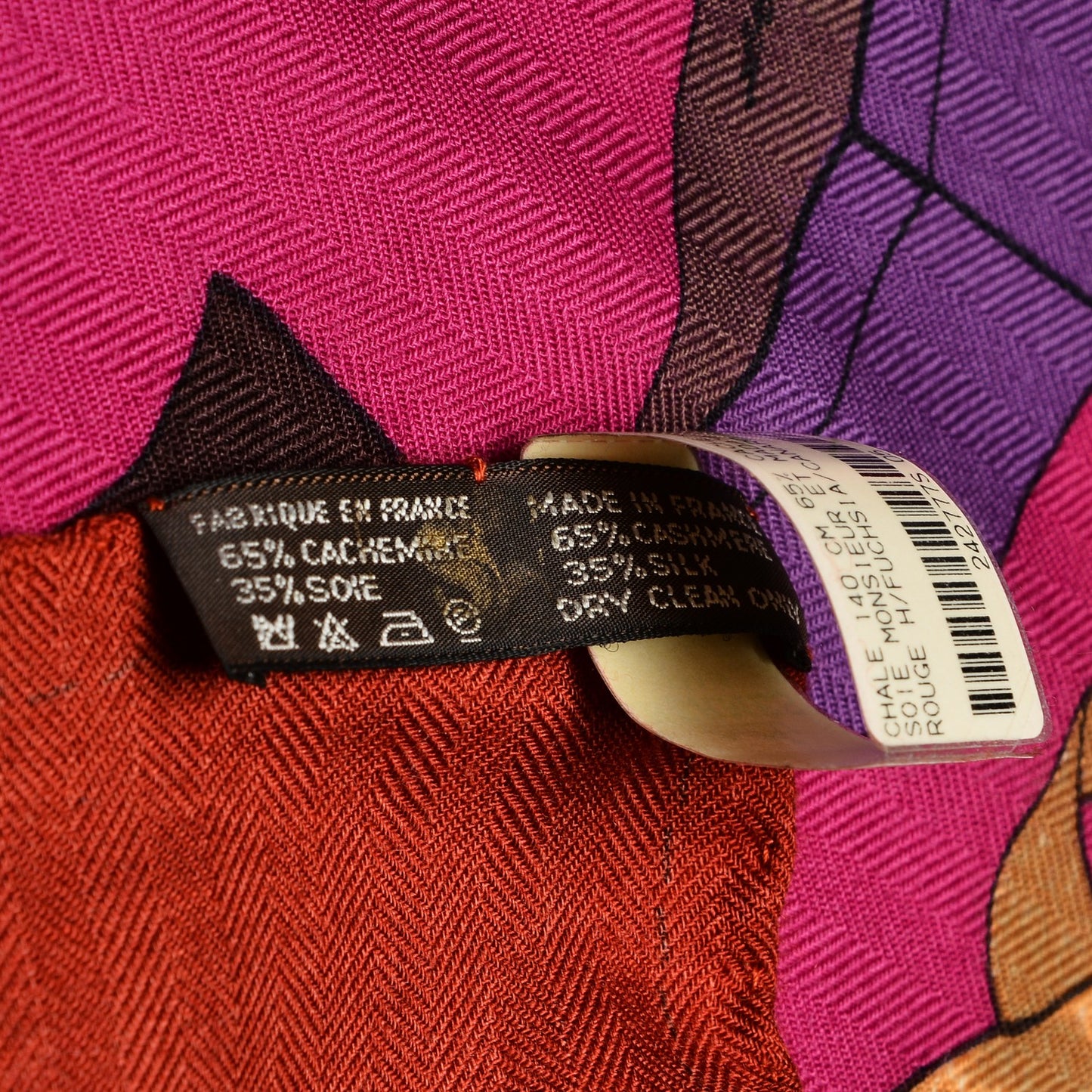 Cashmere Silk Monsieur Et Madame Shawl 140 Rouge H Fuchsia Canard
