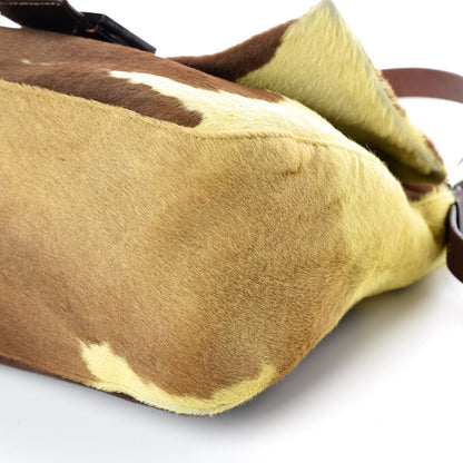 Fendi Calf Hair Mama Baguette Yellow Brown 10 of 11