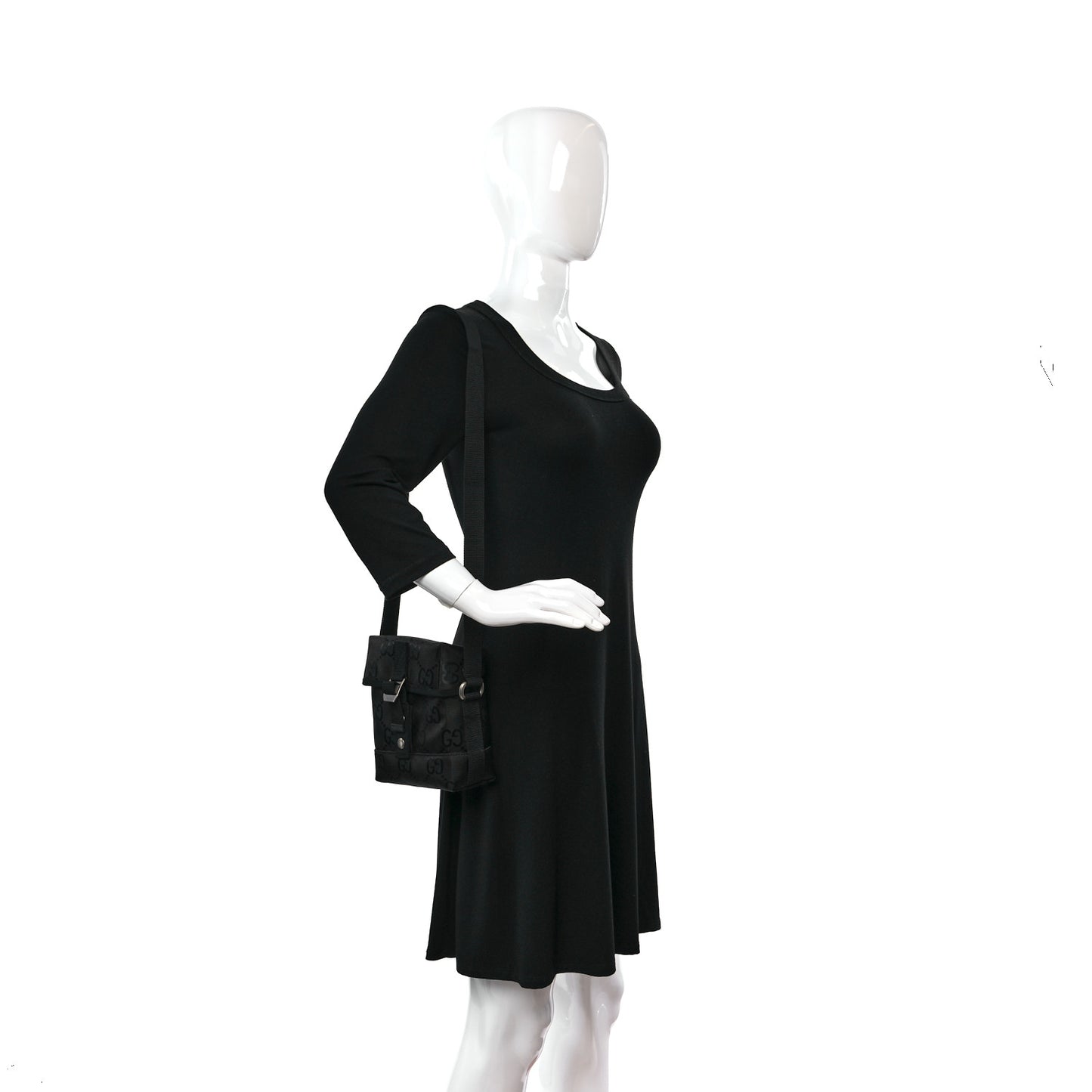 Econyl Nylon Monogram Off The Grid Messenger Bag Black