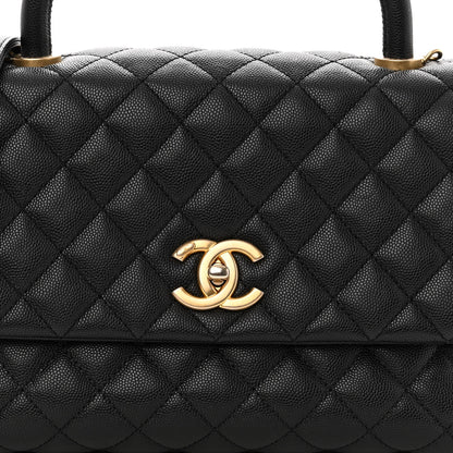 Chanel Caviar Quilted Small Coco Handle Flap Black 8 of 11