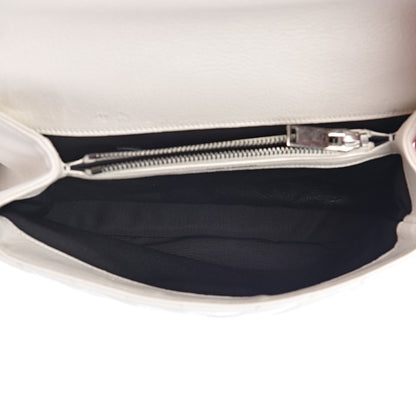 Saint Laurent Sheepskin Matelasse Chevron Monogram Medium College Bag Dove White 5 of 11