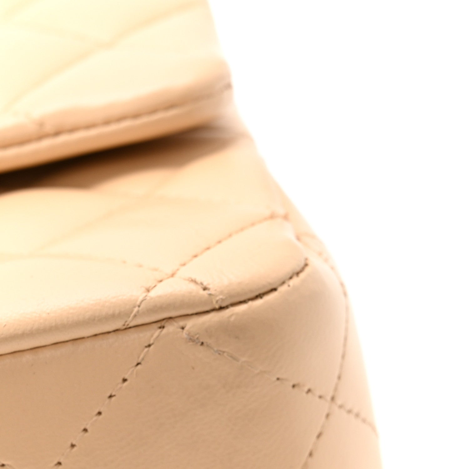 Chanel Lambskin Quilted Medium Double Flap Beige 10 of 13