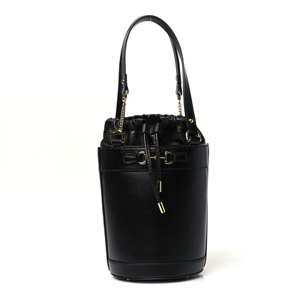 Gucci Azalea Sakai Calfskin Small Horsebit 1955 Drawstring Bucket Bag Black 1 of 10