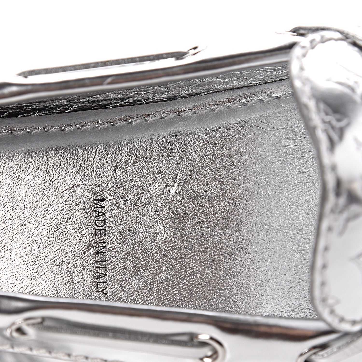 Louis Vuitton Patent Calfskin Monogram Gloria Loafers 38 Silver 10 of 10