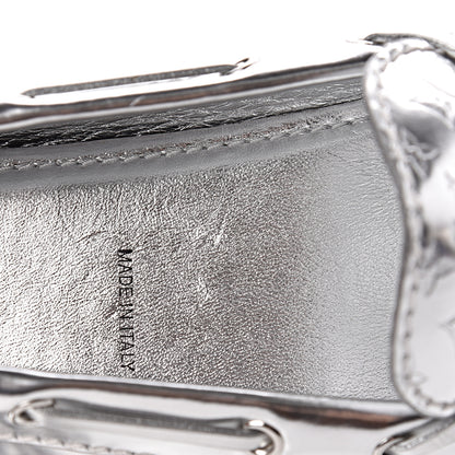 Louis Vuitton Patent Calfskin Monogram Gloria Loafers 38 Silver 10 of 10