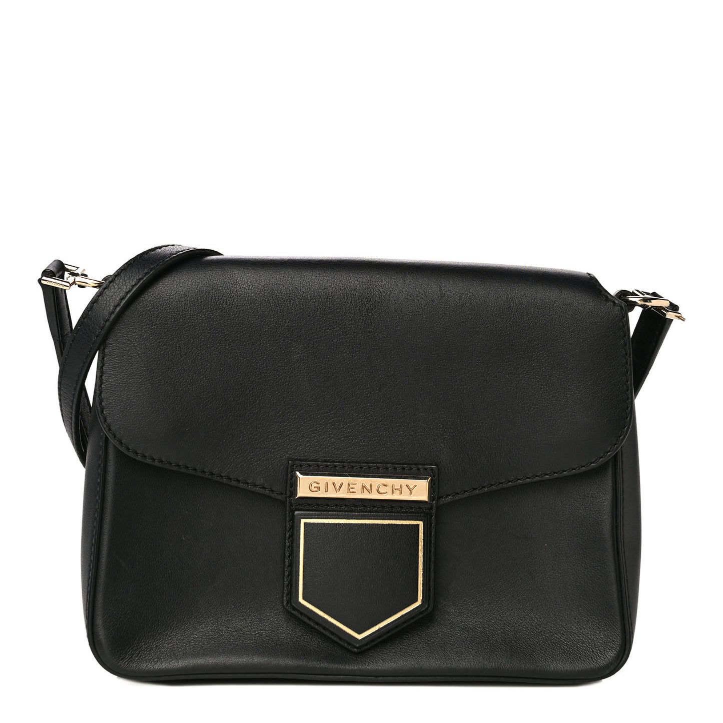 Calfskin Small Nobile Shoulder Bag Black