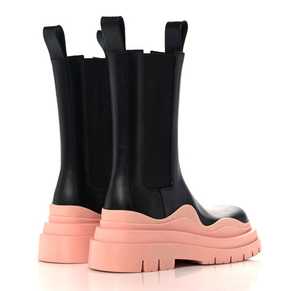 Bottega Veneta Calfskin The Tire Boots 35.5 Black Peachy 4 of 7