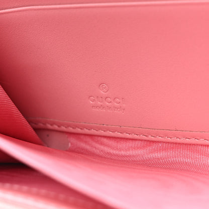 Gucci Calfskin Matelasse GG Marmont Zip Around Wallet Wild Rose 6 of 7