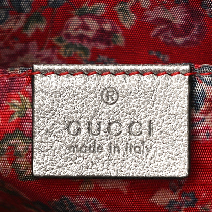 Gucci Laminated Nappa Web Trapuntata Small GG Shoulder Bag Argento 6 of 14
