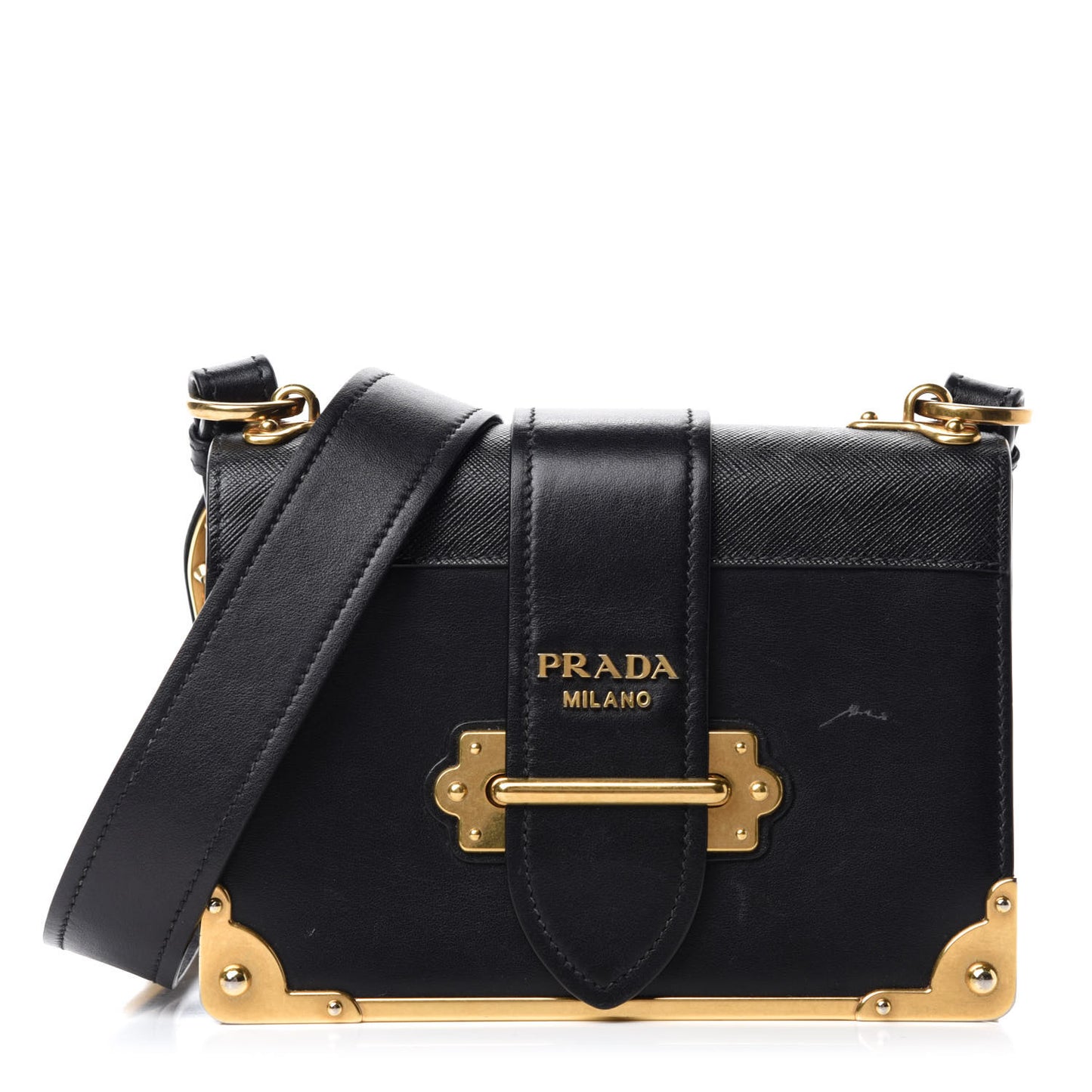 City Calf Saffiano Cahier Bag Black