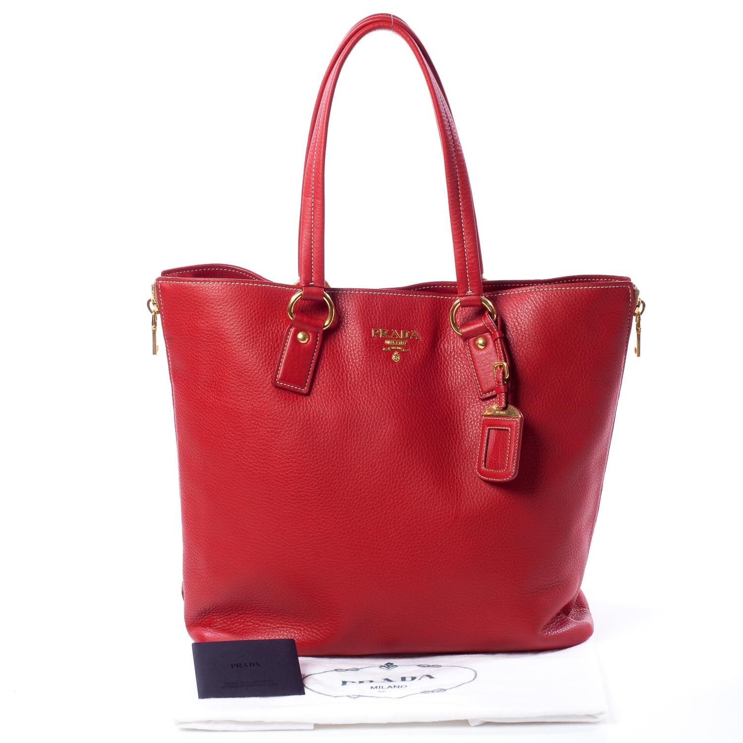 Prada Vitello Daino Tote Fuoco 12 of 12