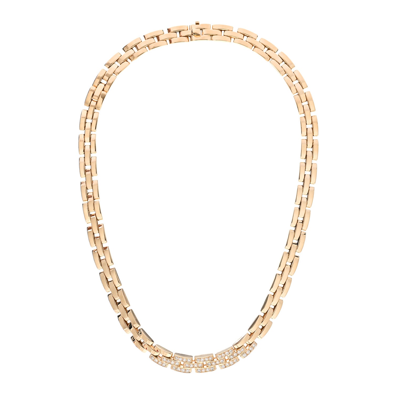 Cartier 18K Yellow Gold Diamond Maillon Panthere Necklace 3 of 5