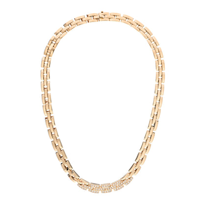 Cartier 18K Yellow Gold Diamond Maillon Panthere Necklace 3 of 5