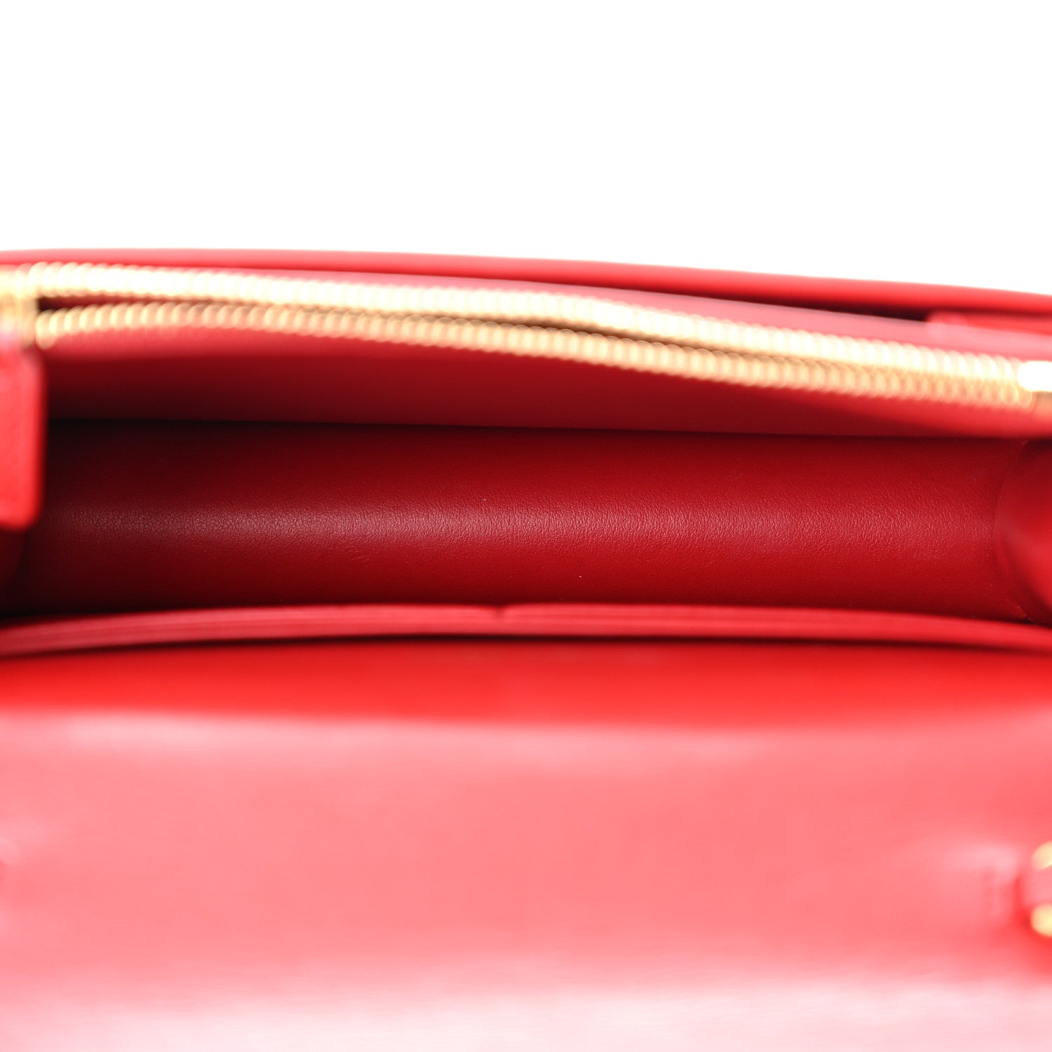 Saint Laurent Calfskin Monogram Sunset Chain Wallet Rosso 5 of 10