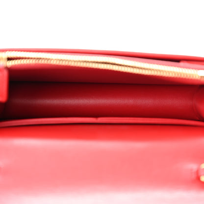 Saint Laurent Calfskin Monogram Sunset Chain Wallet Rosso 5 of 10