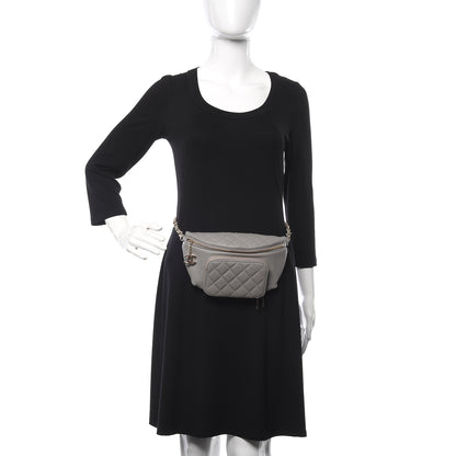 Chanel Caviar Quilted Business Affinity Waist Bag Grey 2 of 9