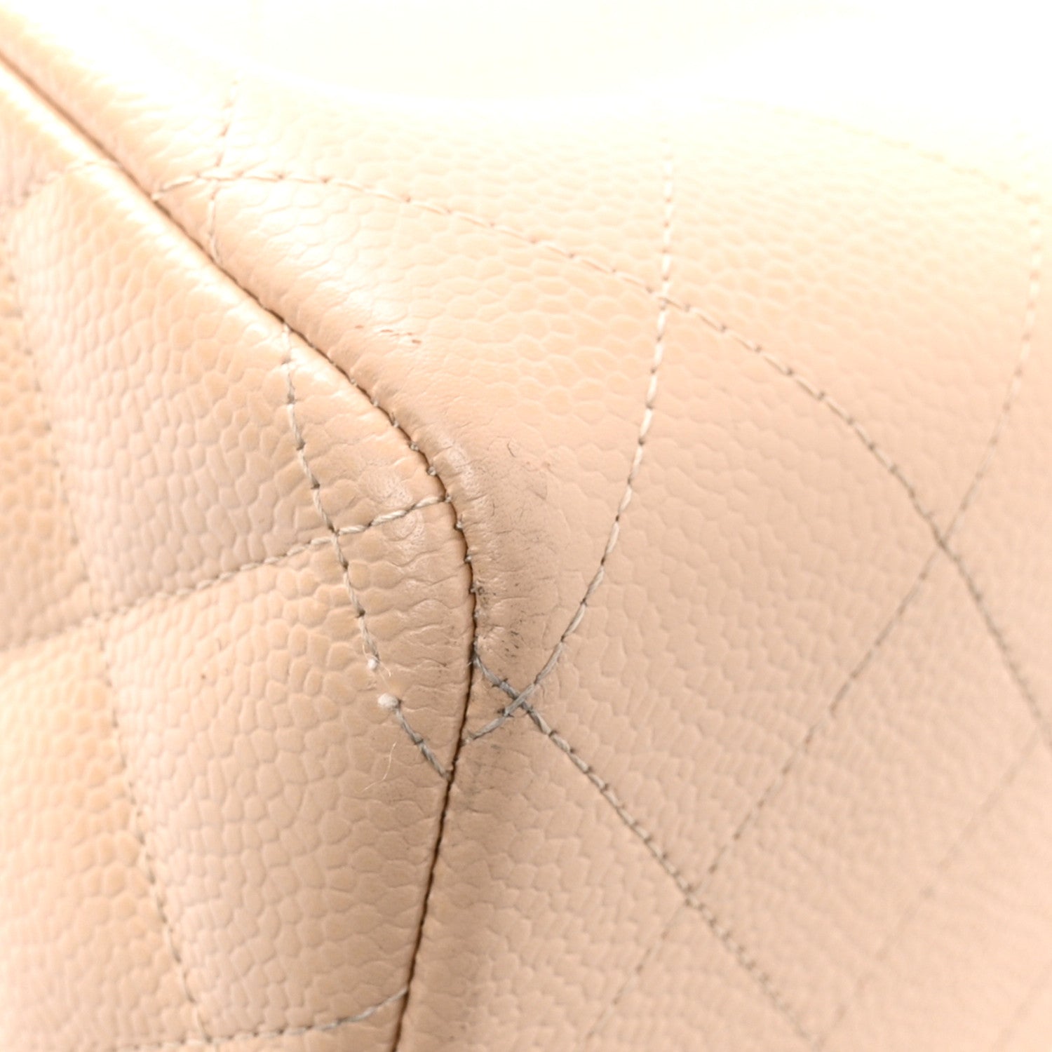 Chanel Caviar Quilted Jumbo Double Flap Beige 12 of 12