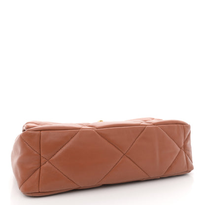 Chanel Lambskin Quilted Large Chanel 19 Flap Brown 4 of 10