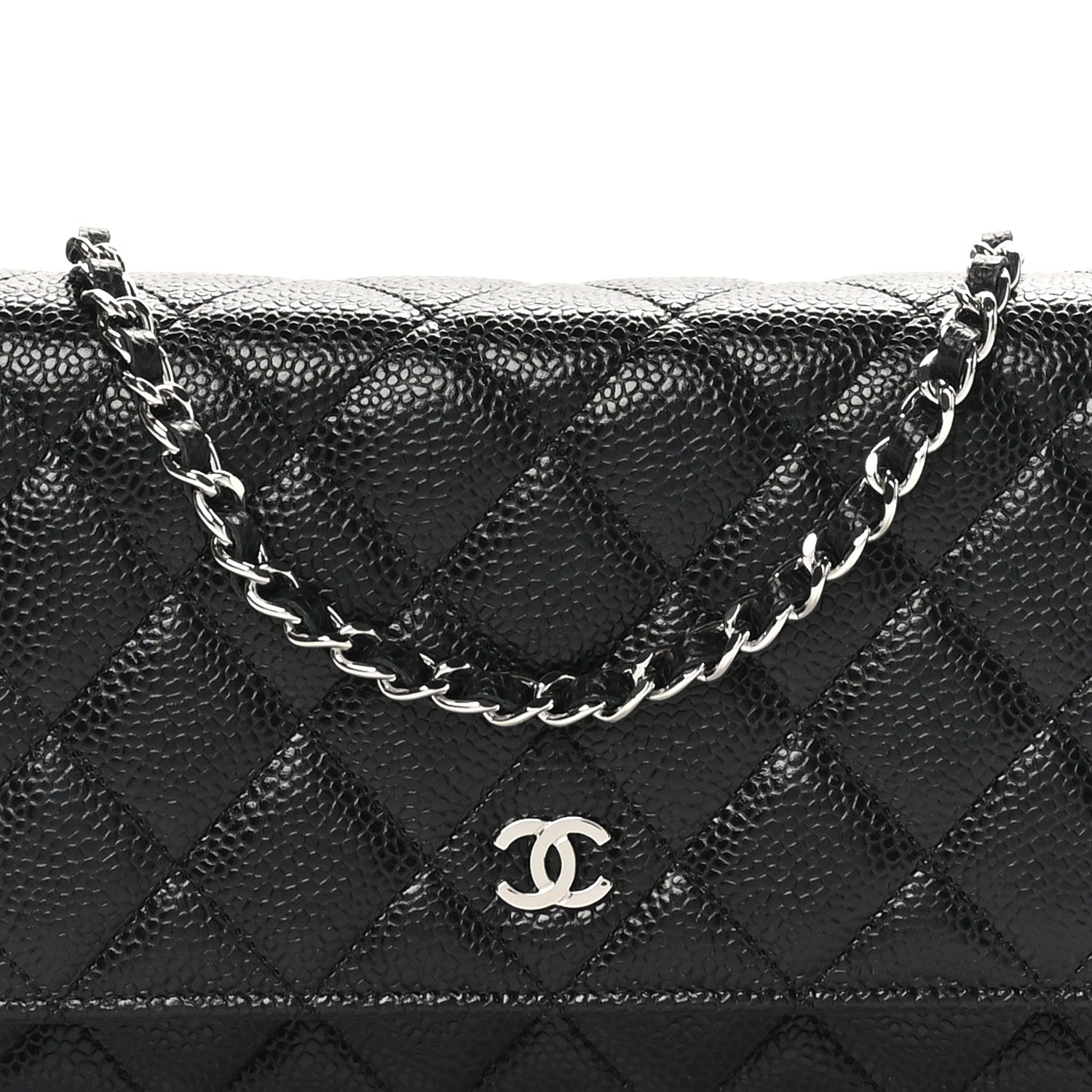 Chanel Caviar Quilted Wallet on Chain WOC Black 9 of 12
