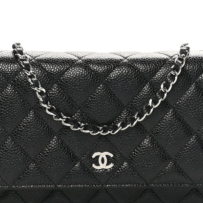 Chanel Caviar Quilted Wallet on Chain WOC Black 9 of 12