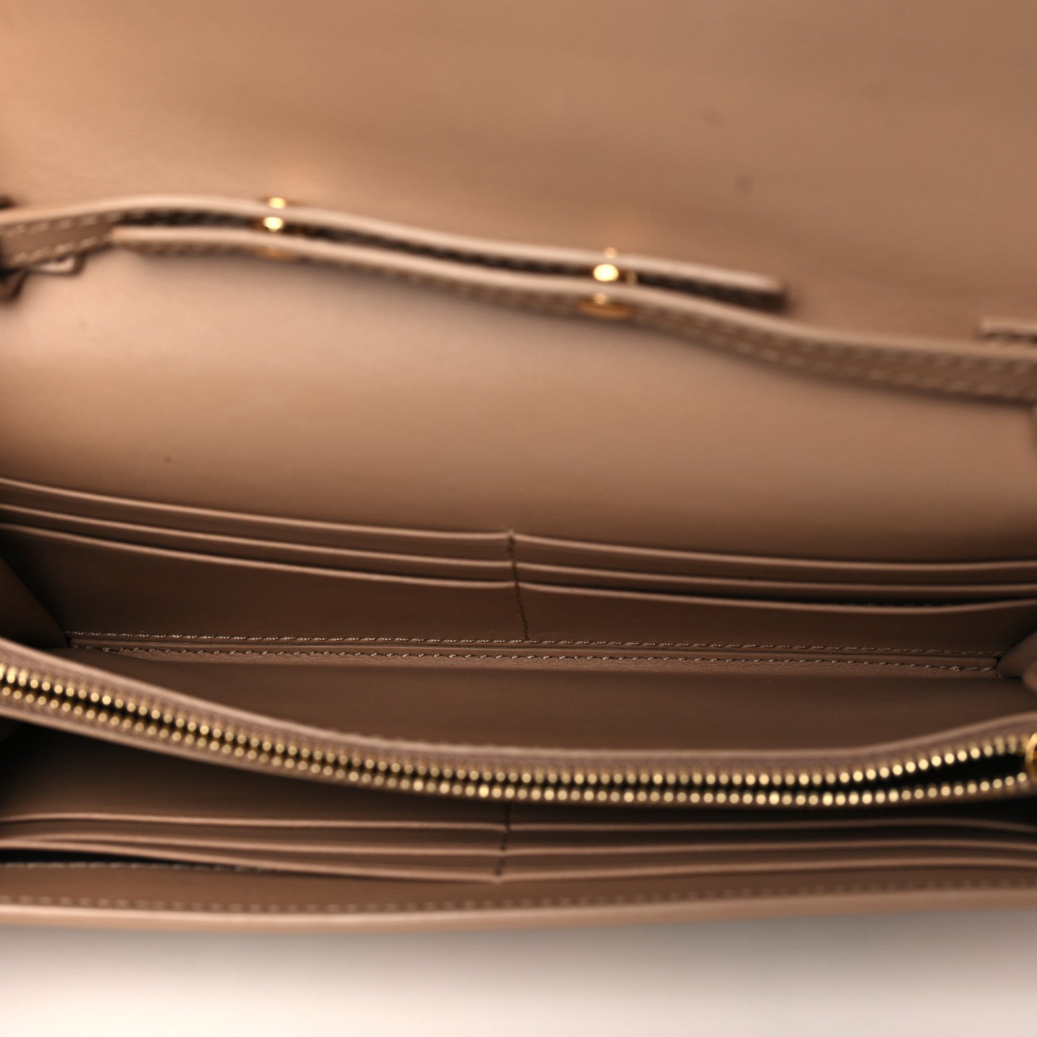 Burberry Haymarket Check Henley Wallet On Chain Mid Camel 5 of 10