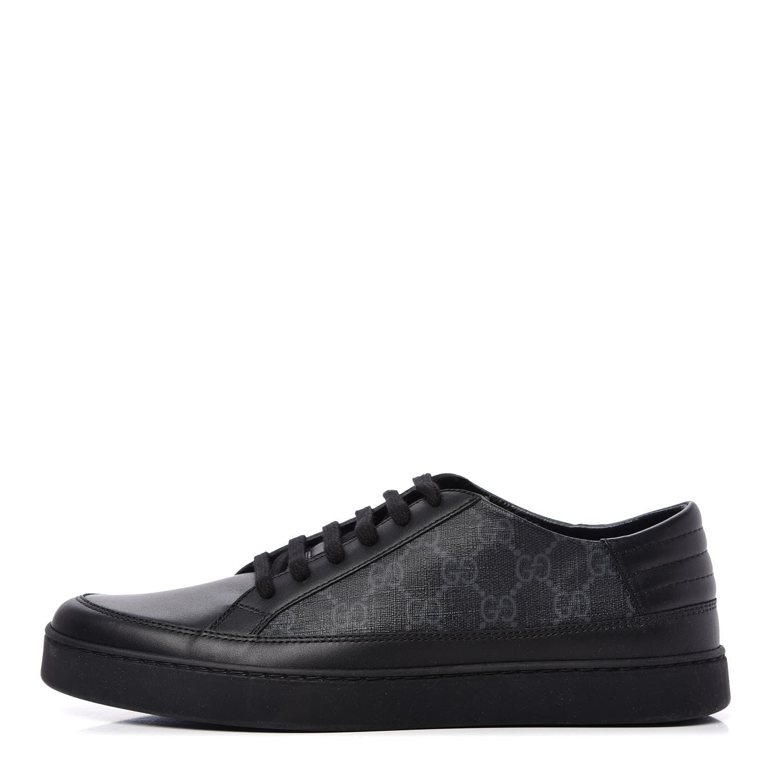 Gucci GG Supreme Monogram Mens Low Top Sneakers 8.5 Black 1 of 11