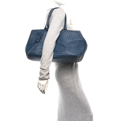 Bottega Veneta Nappa Intrecciato Brick Tote Blue 2 of 11