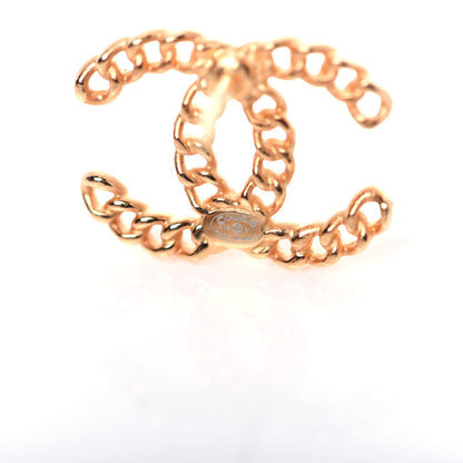 Chanel Chain Pearl CC Earrings Gold 3 of 6