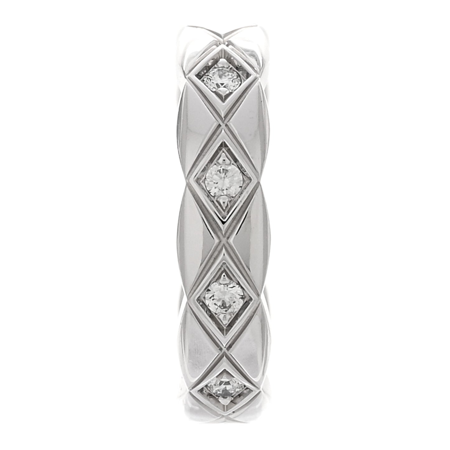 18K White Gold Diamond Coco Crush Single Ear Cuff Earring
