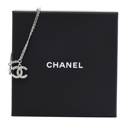 Chanel Crystal Pearl Flower CC Bracelet Silver 6 of 6